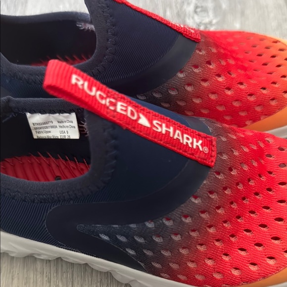 EUC Rugged Shark Toddler Boys Blue, Orange, Red Water Shoes with Tread Size 9 - Picture 9 of 10